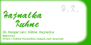 hajnalka kuhne business card